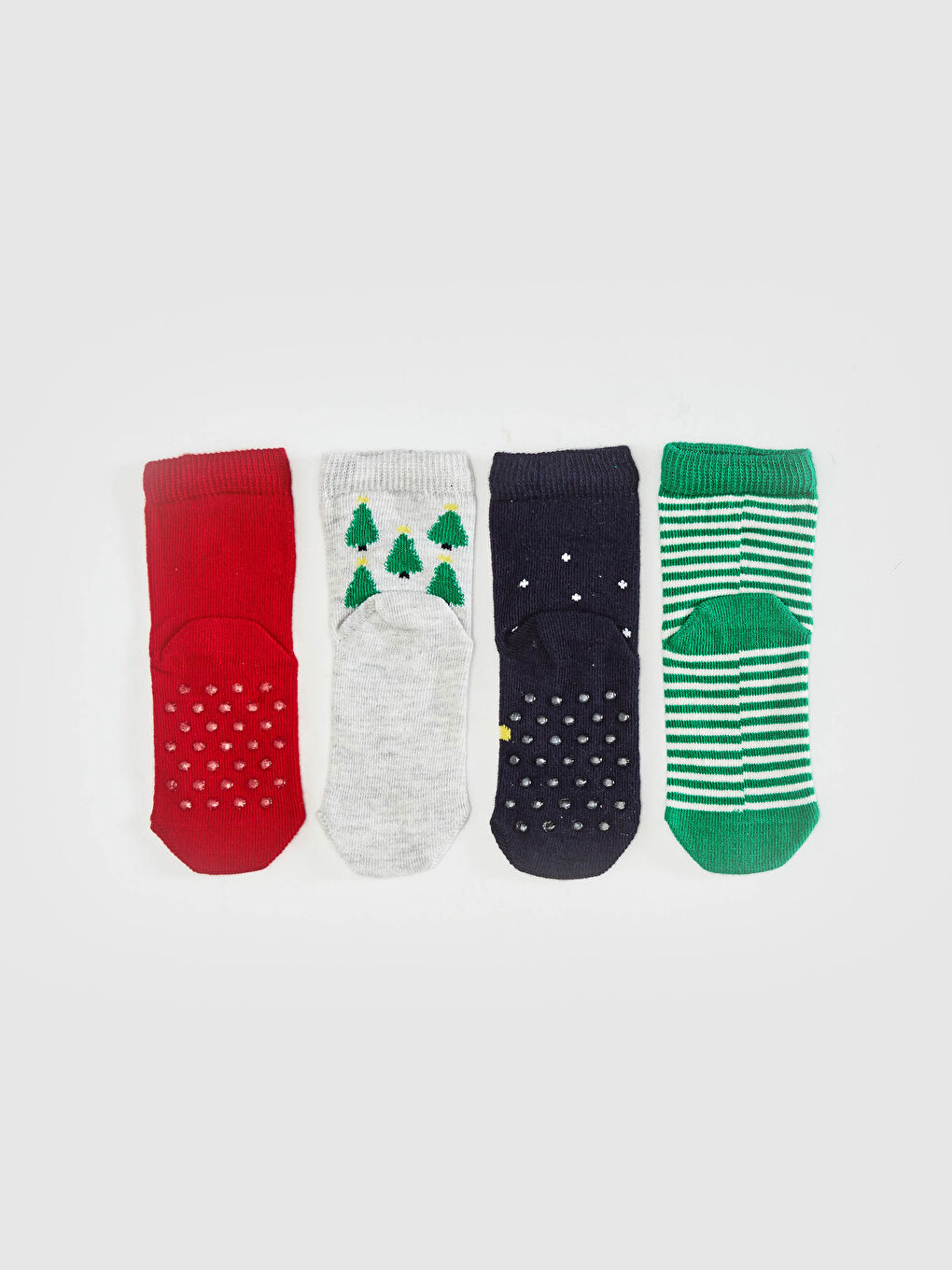 Kırmızı Erkek Bebek Soket Çorap 4'lü-2