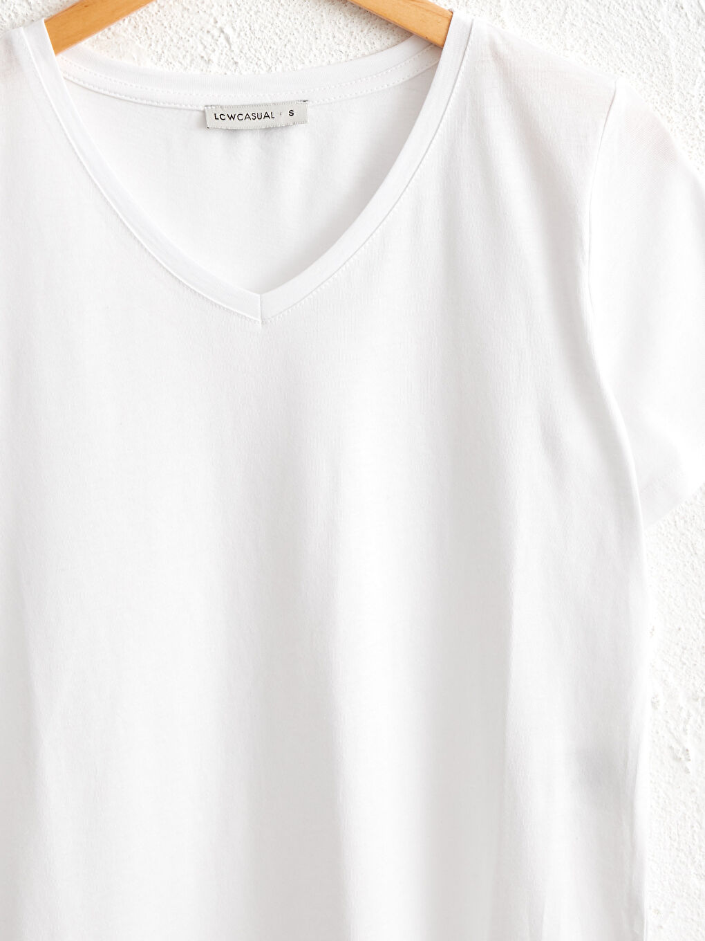 V-Neck Cotton T-Shirt-2