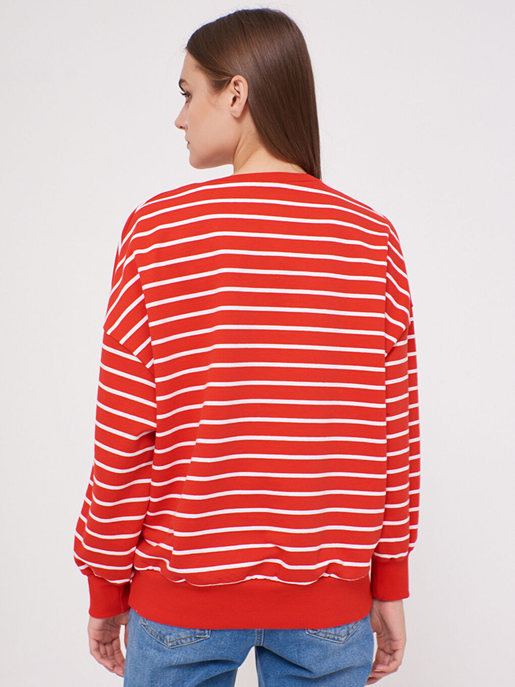 سويت شيرت مخطط للسيدات-3