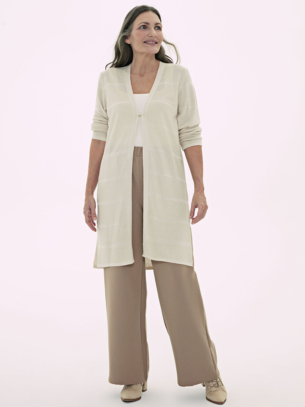 Women's Long Sleeve Slim Knitwear Cardigan-2