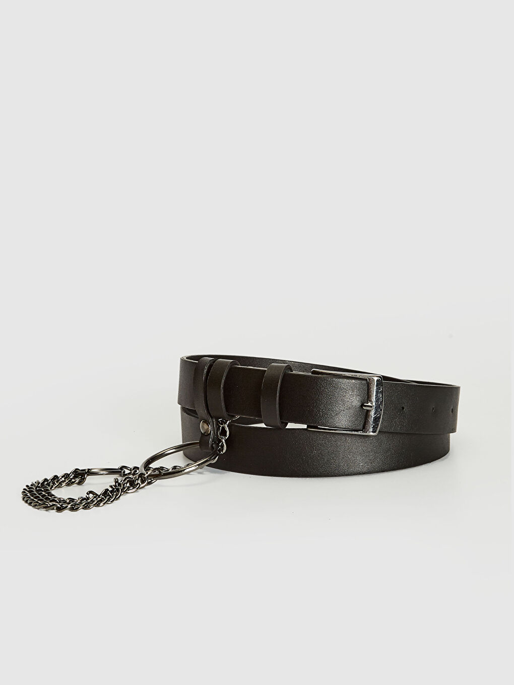 Faux Leather Chained Belt