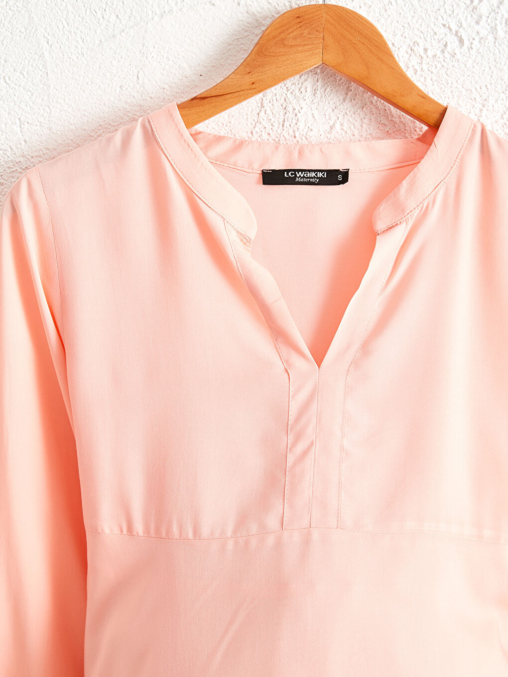 Neck Detailed Viscose Maternity Blouse-2