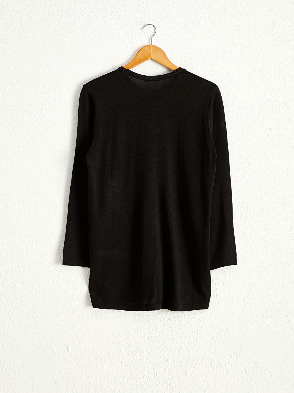 Siyah Cep Detaylı Triko Kazak-1