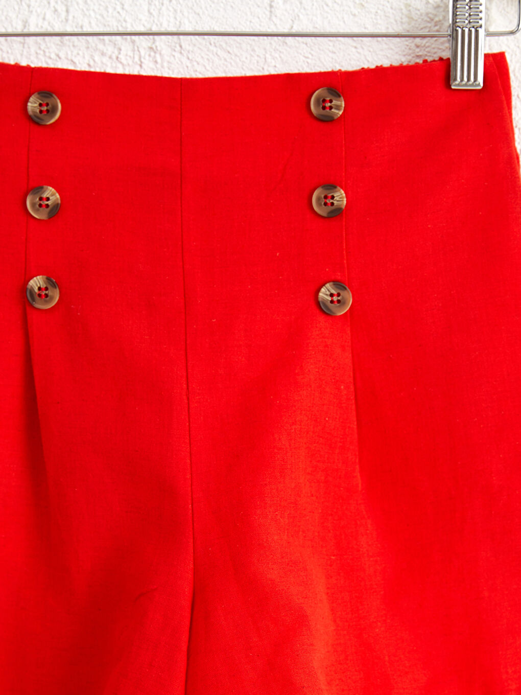 Shorts Droits en Lin pour Femmes-2