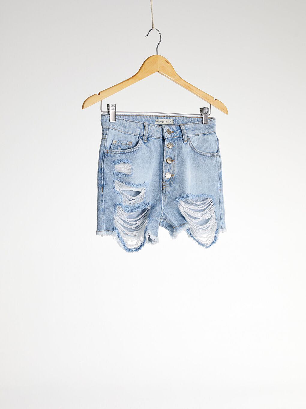 Teksas šorts sa detaljima spuštenih šavova