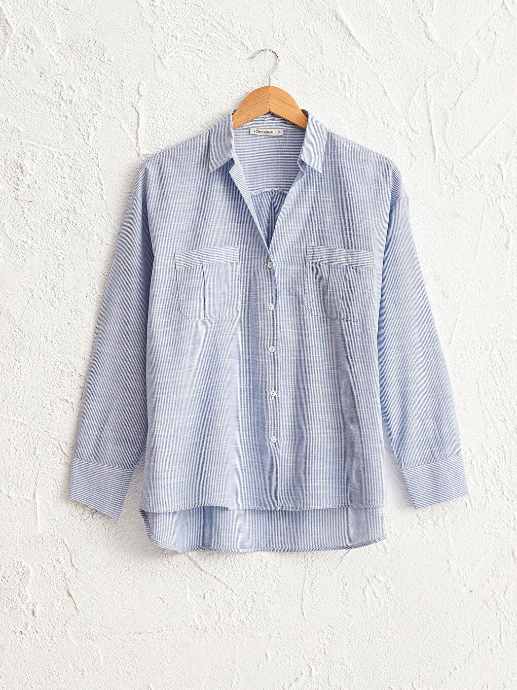 Полосатая рубашка из поплина