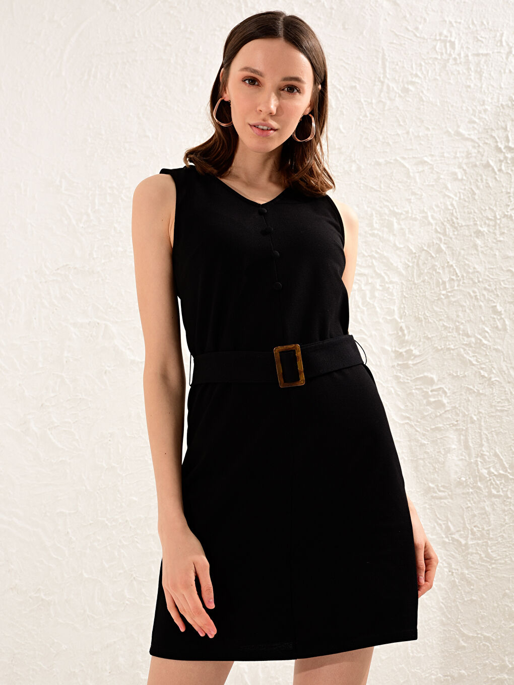 Сукня з короткими рукавами з піке для жінок-1