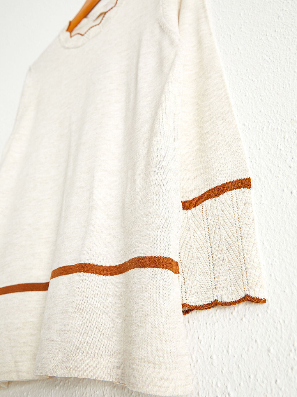 Stripe Detailed Lightweight Tricot Jumper-7