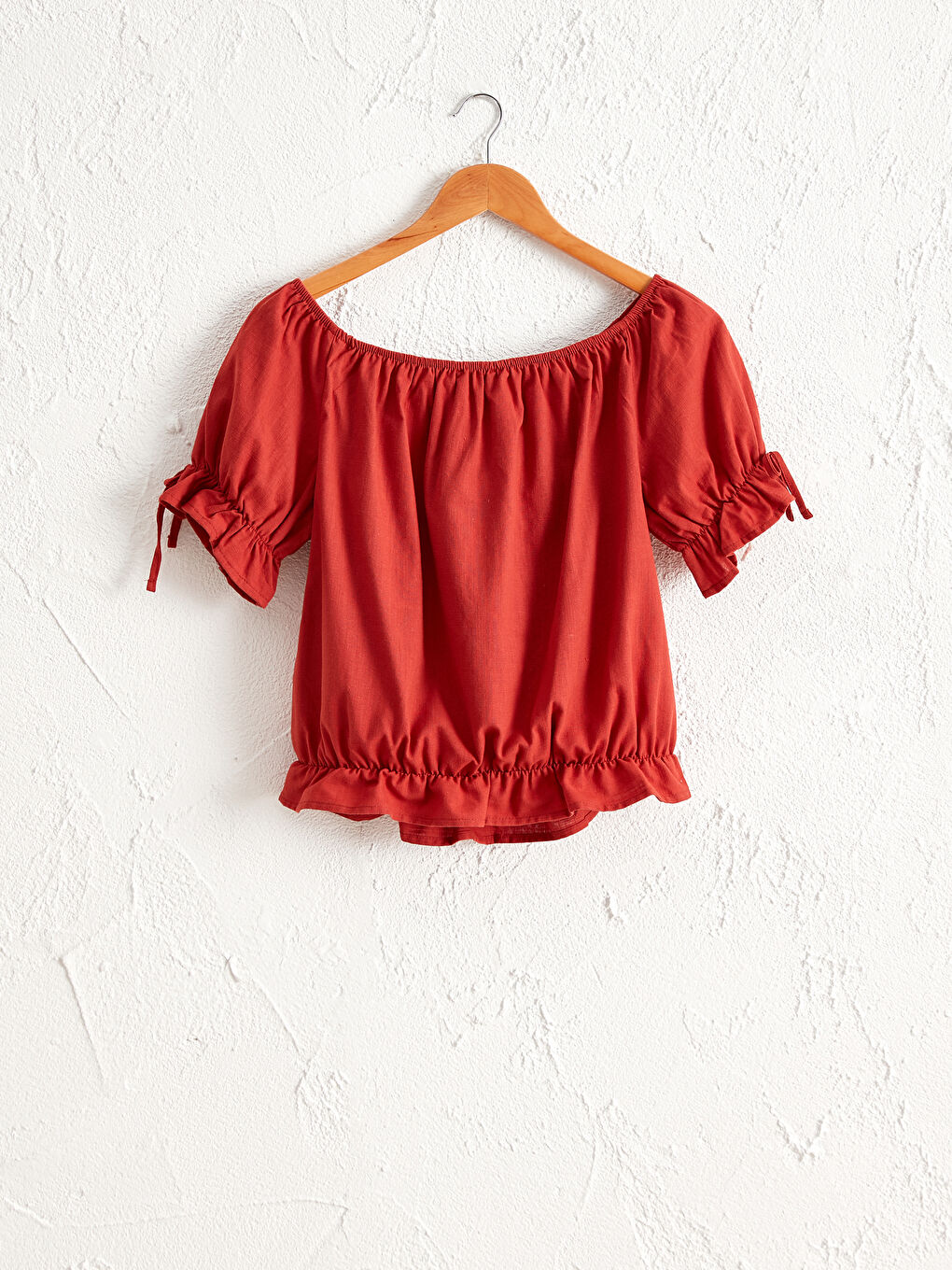 LC Waikiki Ruffle Detail Cotton Blouse -0WAK00Z8-KF6