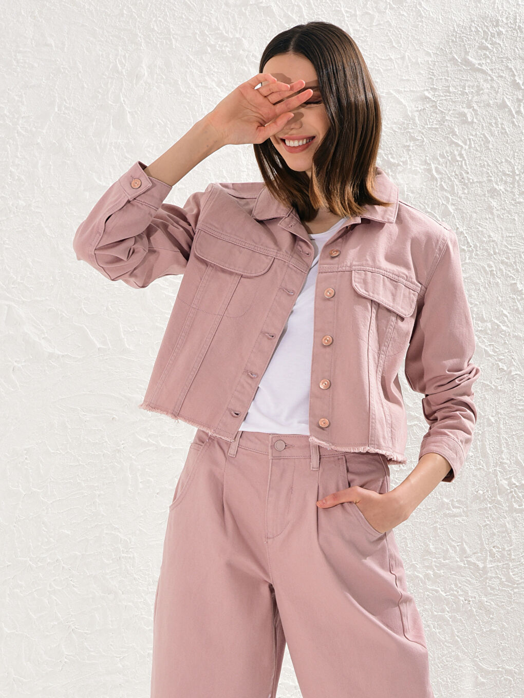 Veste en Jean à Manches Longues pour Femmes Coupe Standard