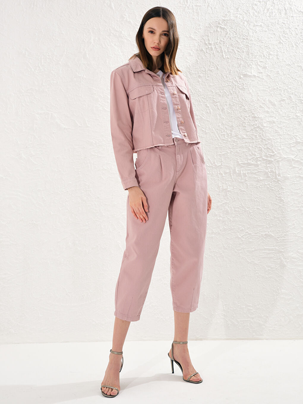 Veste en Jean à Manches Longues pour Femmes Coupe Standard-2