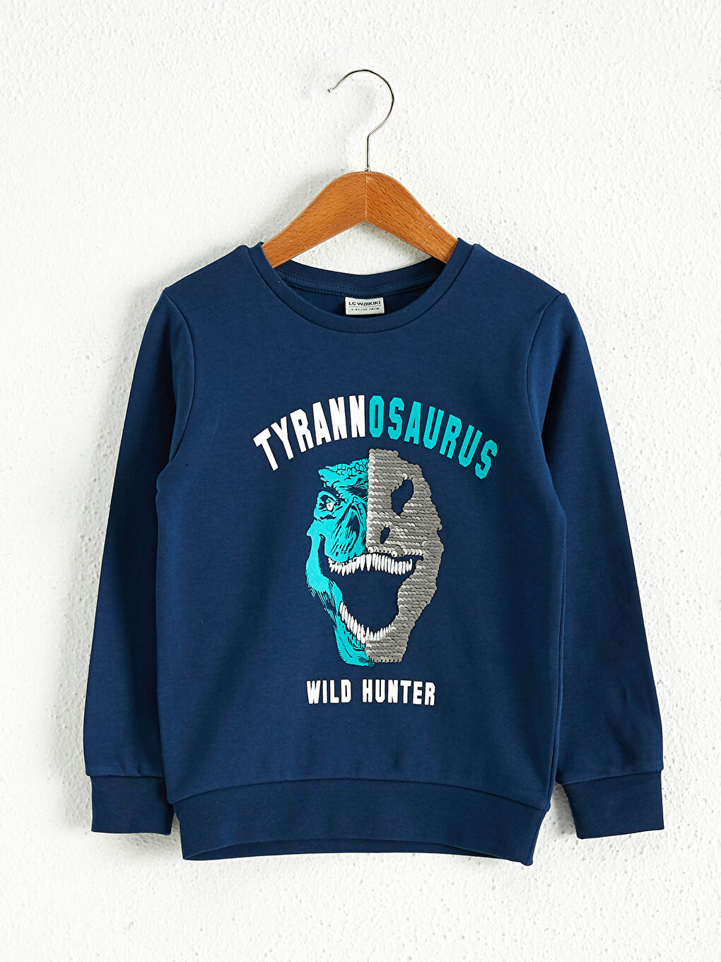 Хлопковая футболка с двусторонними пайетками для мальчиков-1