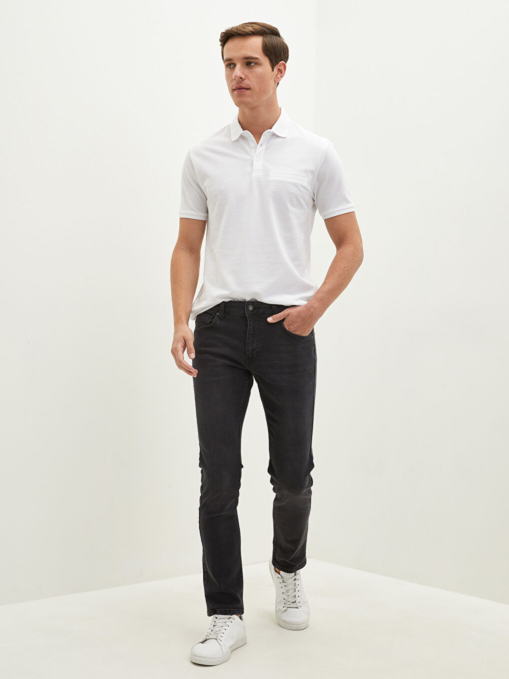 Gri 750 Slim Fit Erkek Jean Pantolon-2