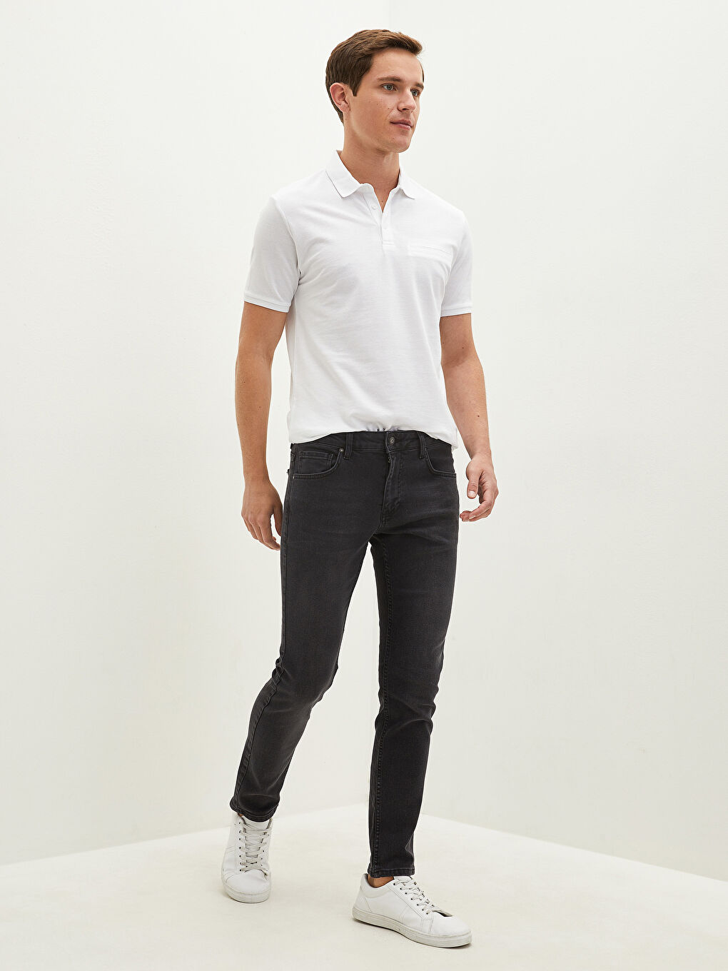 Gri 750 Slim Fit Erkek Jean Pantolon-1