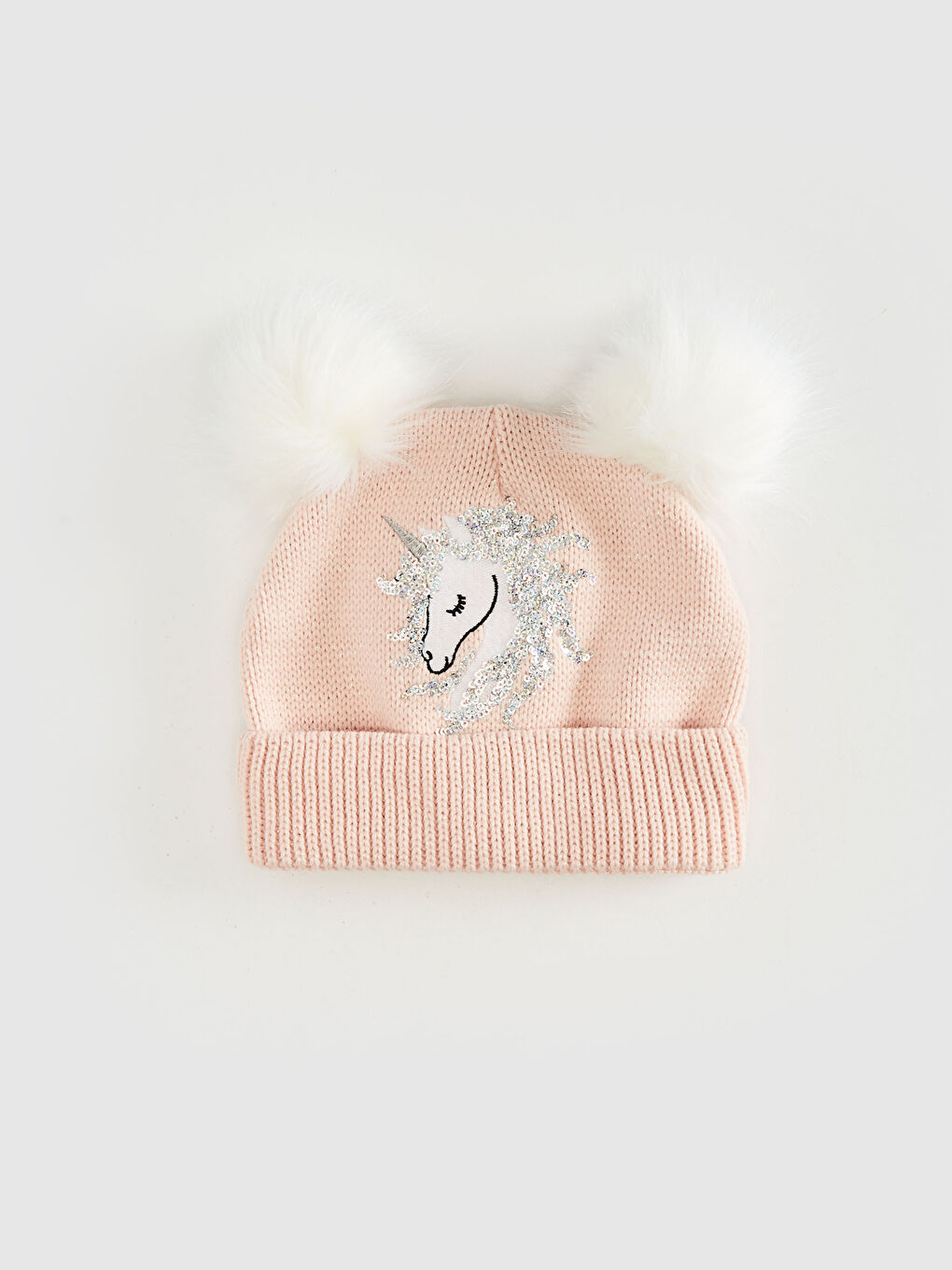 Шапка с помпоном для девочек