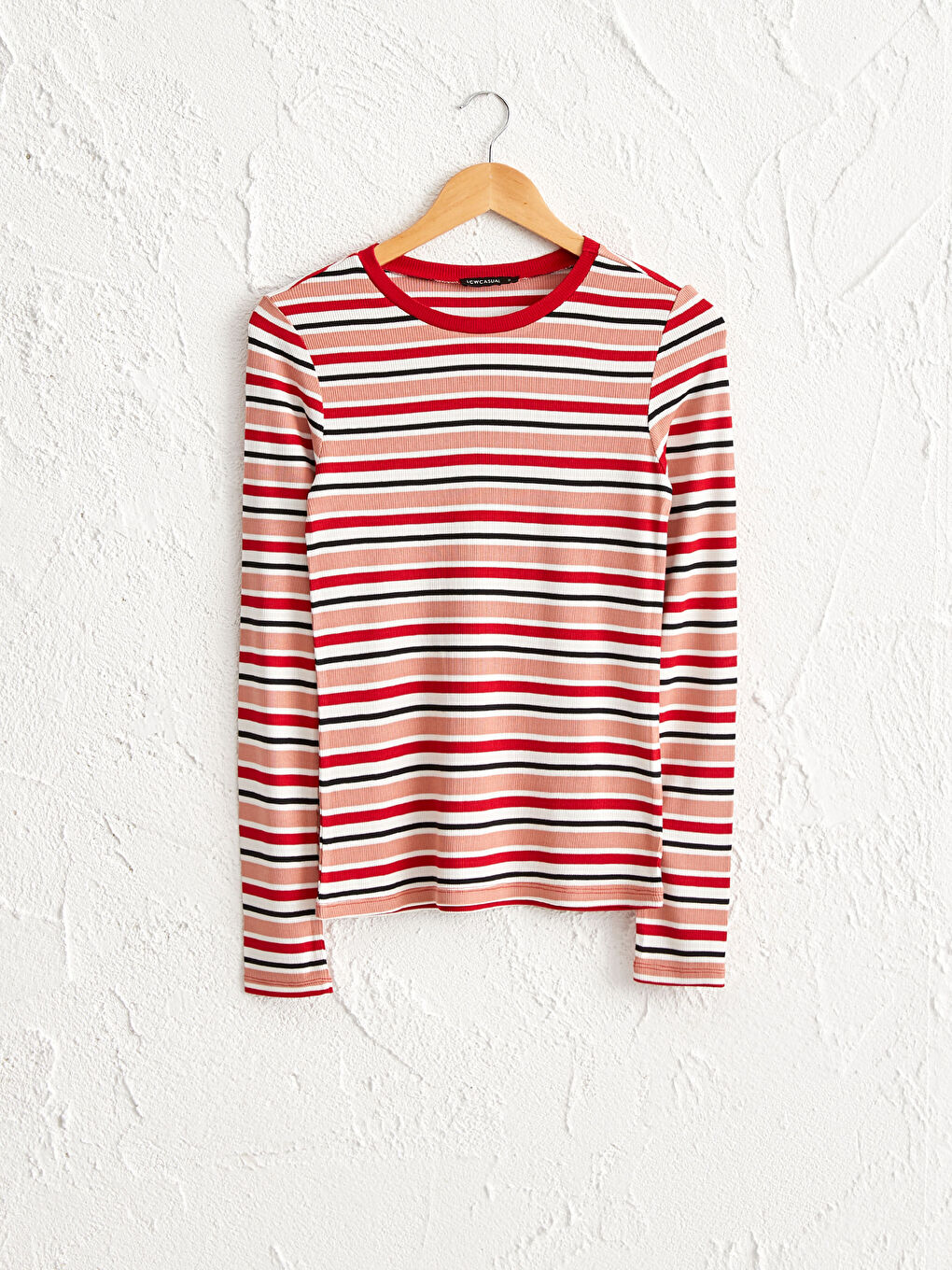 Striped Stretch Viscose T-Shirt