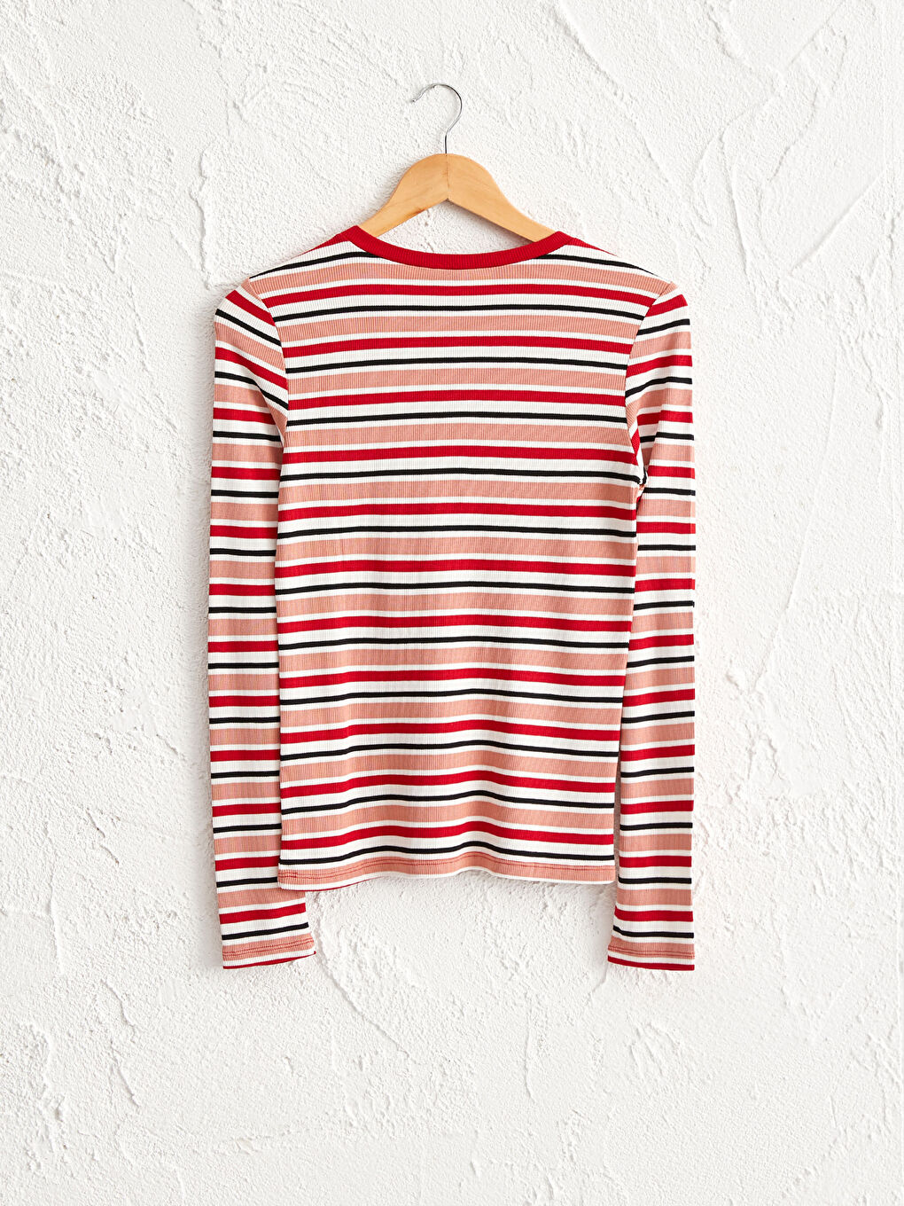 Striped Stretch Viscose T-Shirt-1