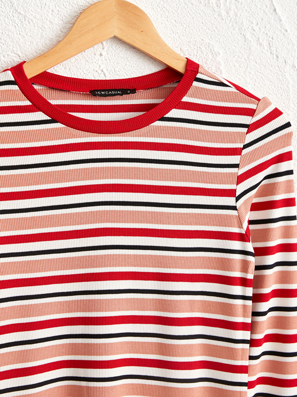 Striped Stretch Viscose T-Shirt-2