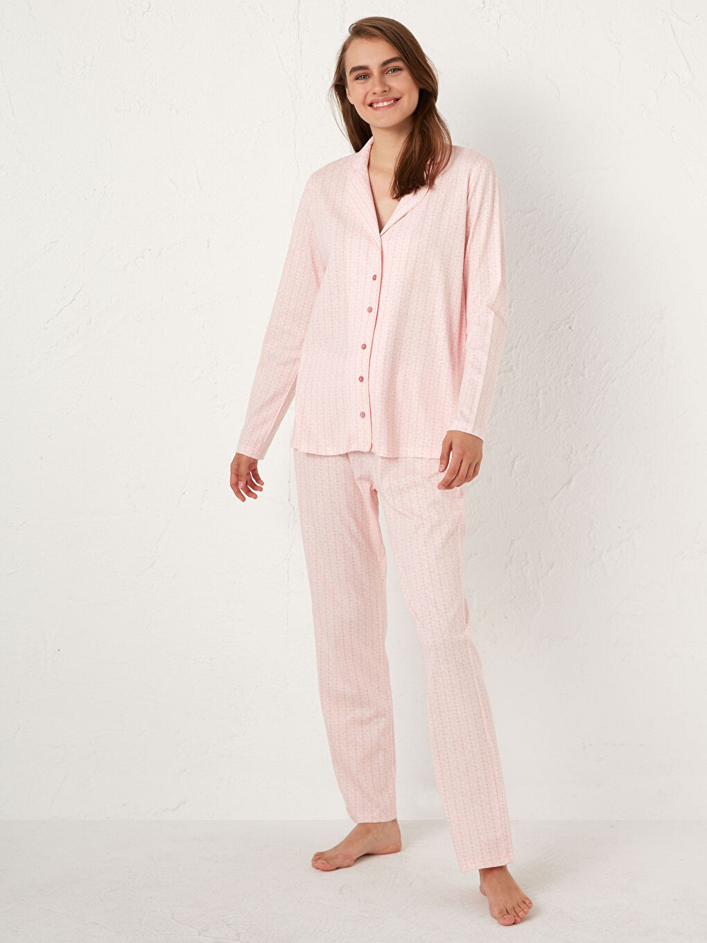 Tiskani pamučni pidžama set-1