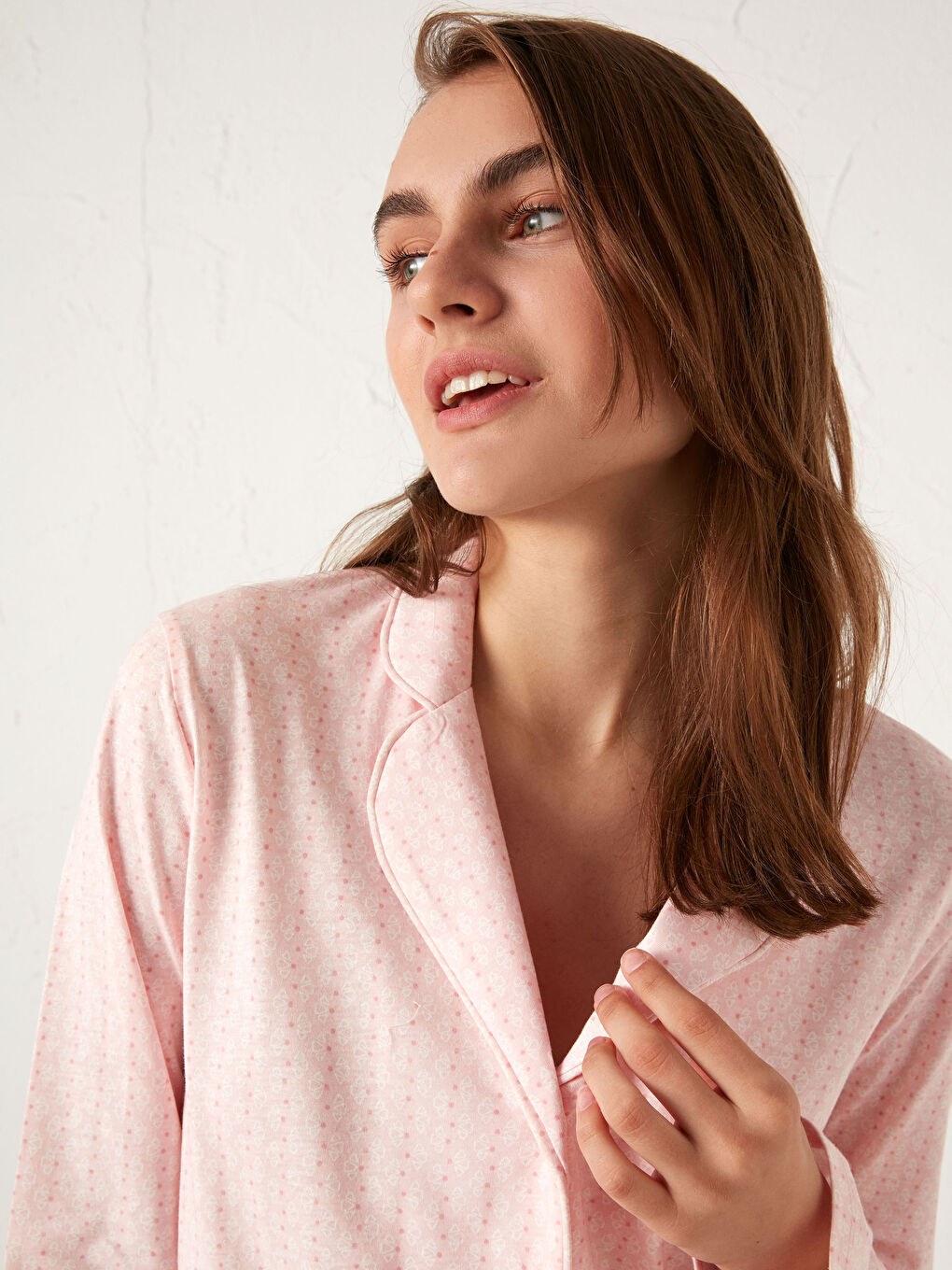 Tiskani pamučni pidžama set-3