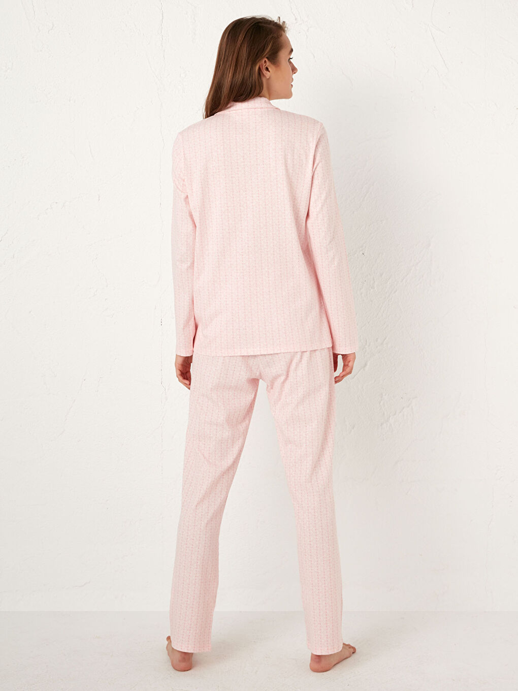 Tiskani pamučni pidžama set-4