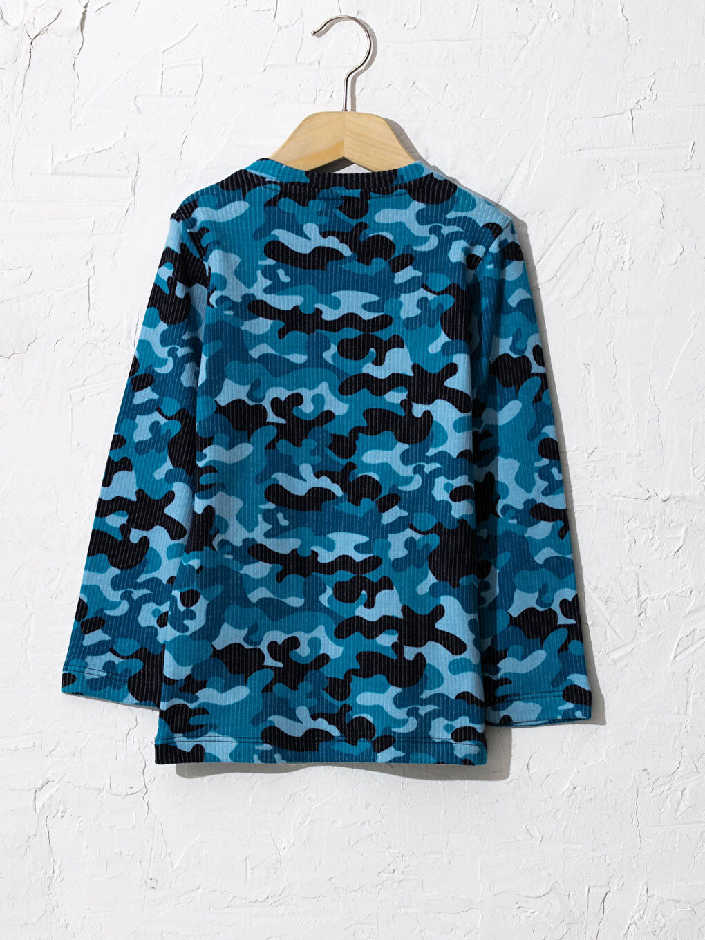 LCW Kids Boy's Camouflage Pattern Thermal Pajamas Top -0WAU71Z4-LSJ
