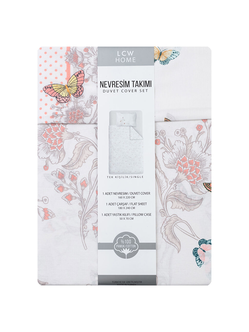 Bej Tek Kişilik Nevresim Takımı-6