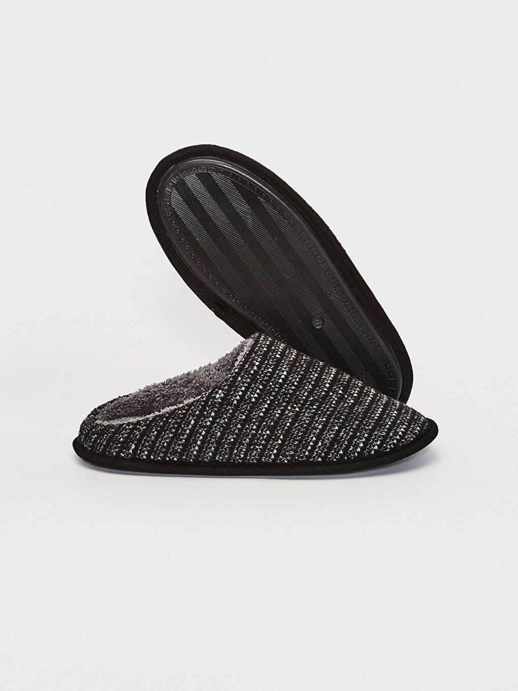 Antrasit Erkek Triko Ev Terliği-2