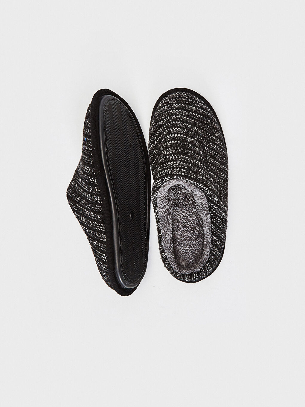 Antrasit Erkek Triko Ev Terliği-4