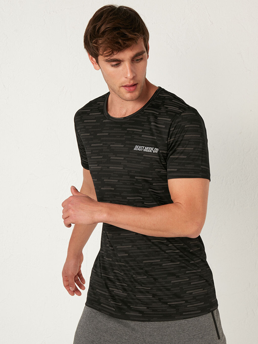 Active Sport Crew Neck Figured T-shirt