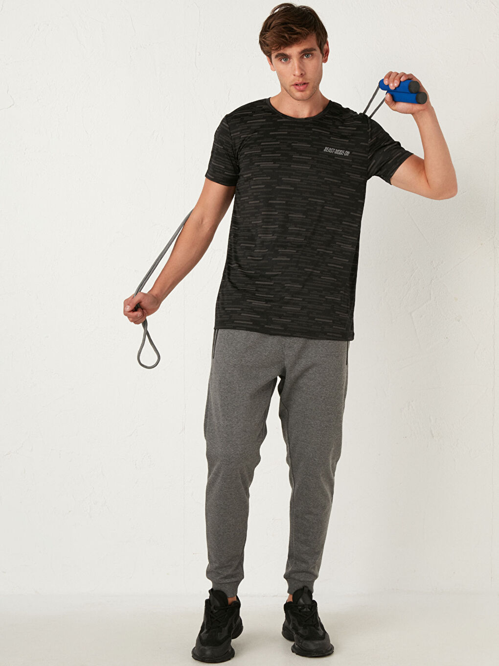 Active Sport Crew Neck Figured T-shirt-4