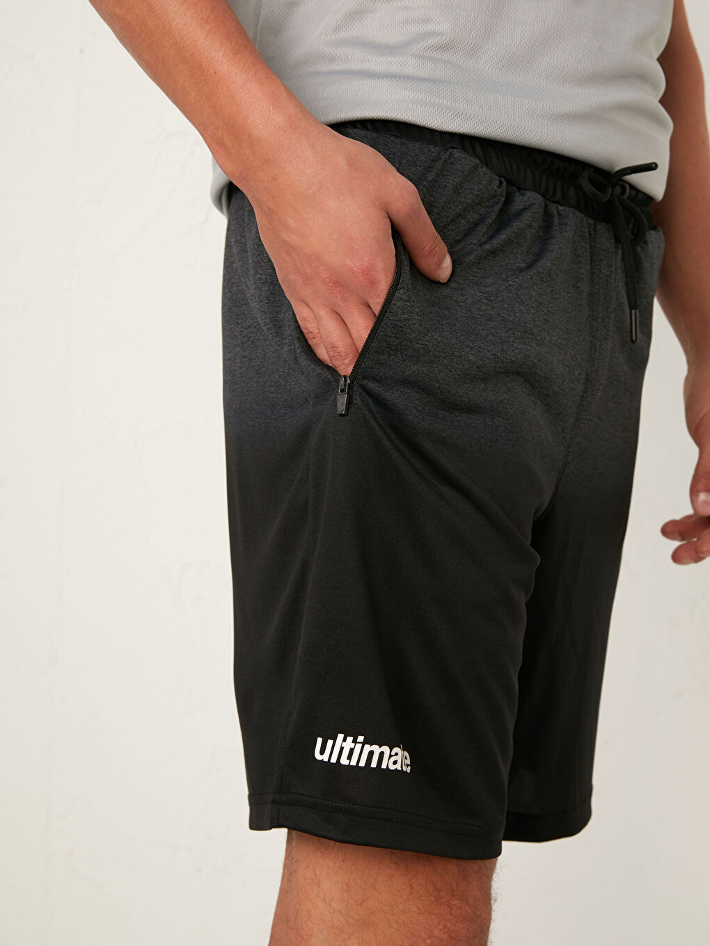 Antrasit Standart Kalıp Aktif Spor Şort-4