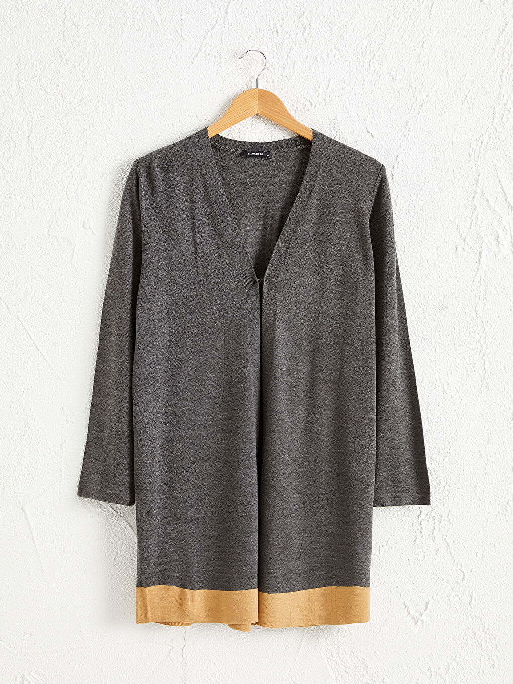 Antrasit Uzun Kollu Kadın Hırka