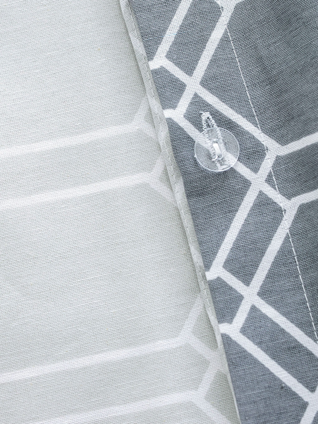 Gri Tek Kişilik Çift Taraflı Nevresim Takımı-7