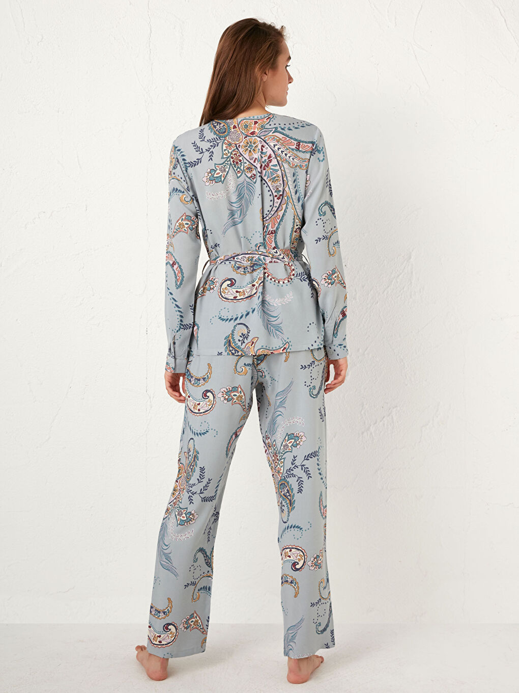 Floral Viscose Pyjamas Set-6