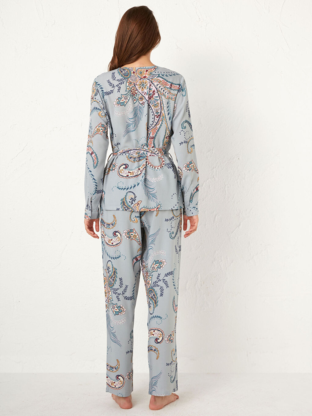 Floral Viscose Pyjamas Set-7