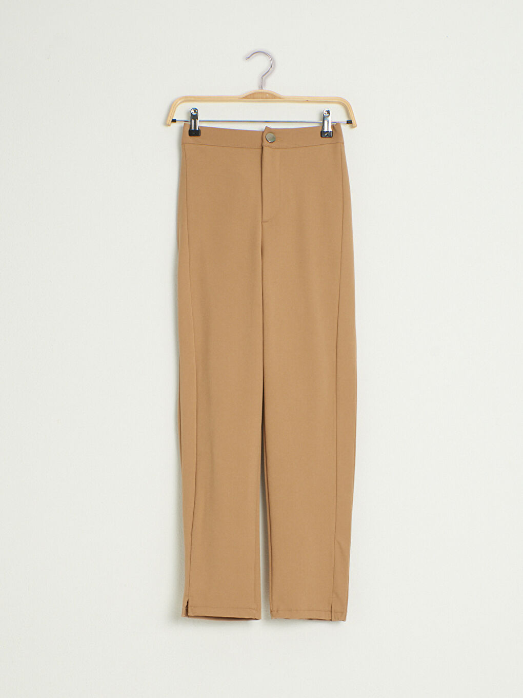 High Waist Poly Viscose Trousers