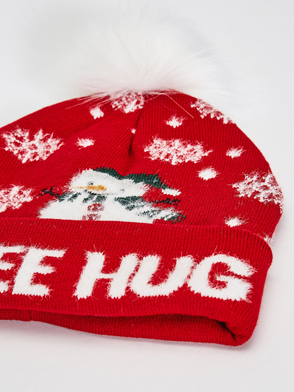 Damen Pompom-Detailierte Strickmütze-1