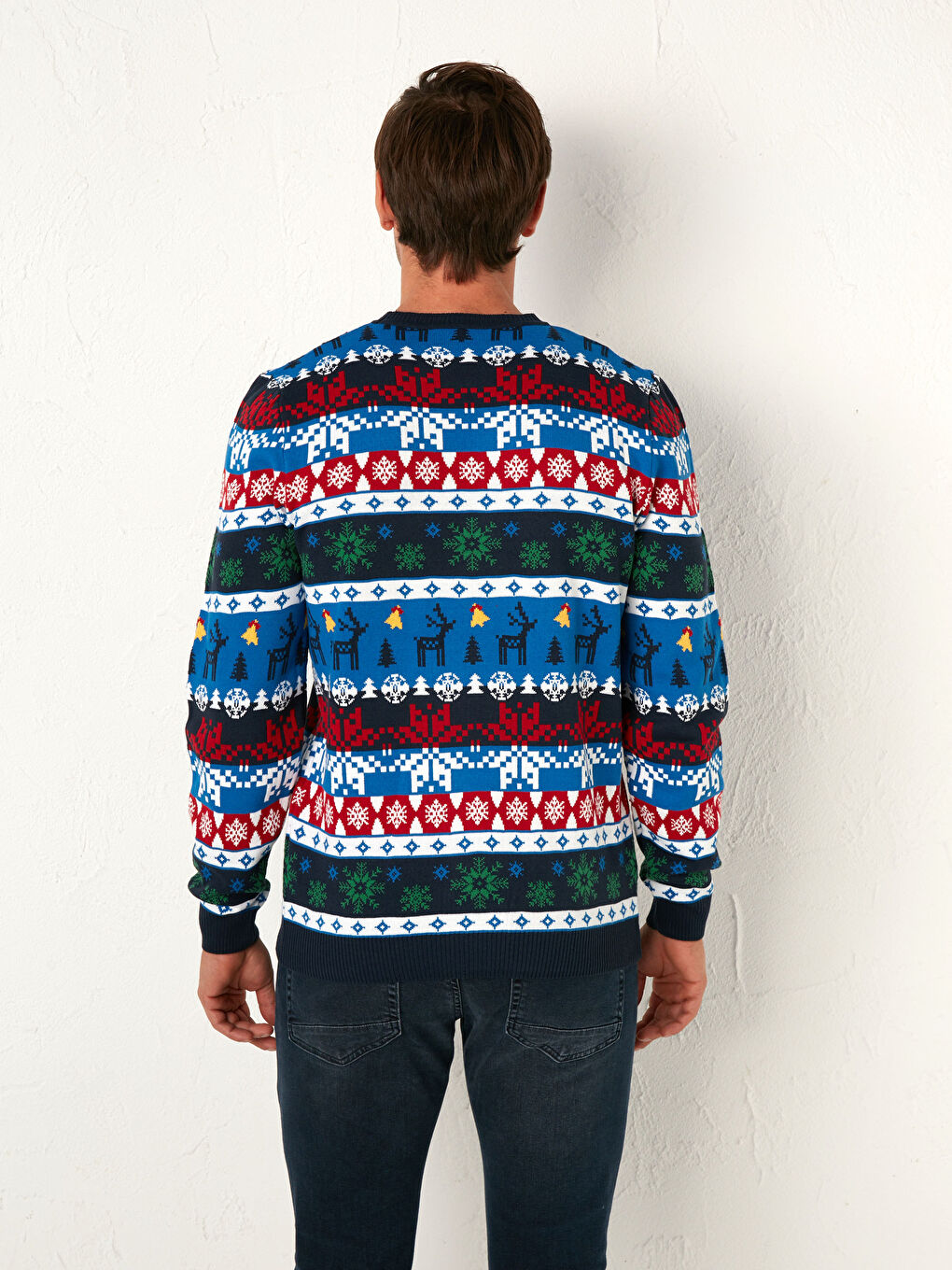 Men Crew Neck New Year Themed Knitwear Sweater Father and Son Matching-6