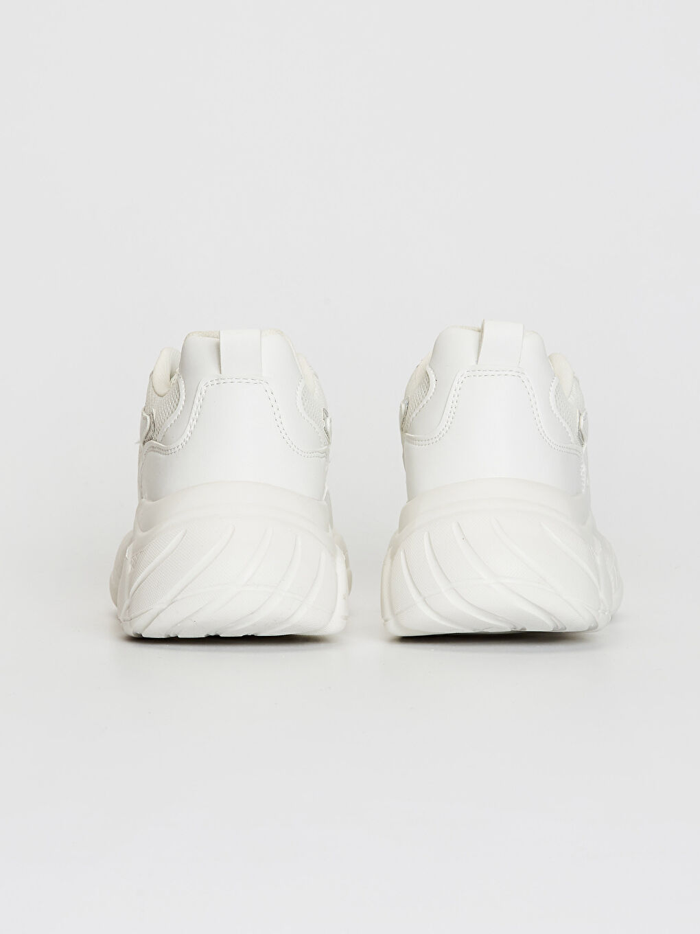 Beyaz Kadın Kalın Taban Günlük Spor Ayakkabı-3