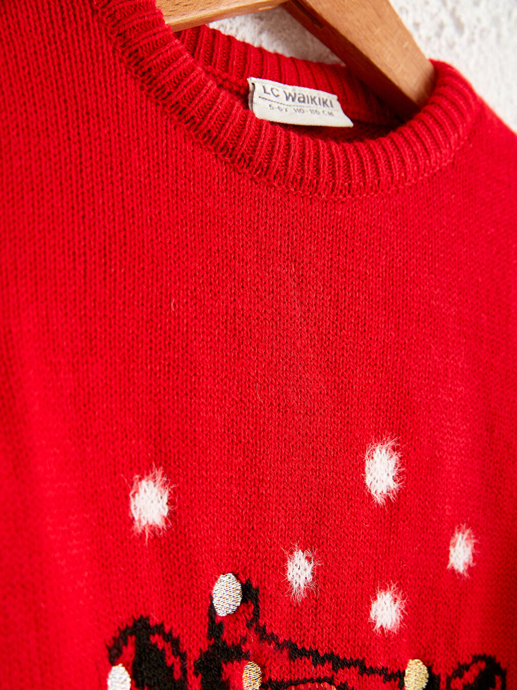 Girl's New Year Themed Tricot Jumper-1