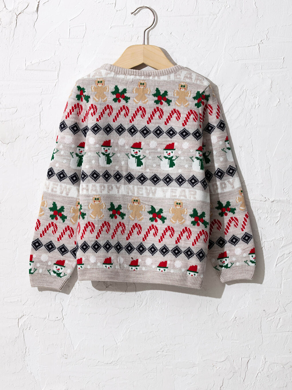 Pulover Tricot Gros Tematic de Anul Nou pentru Fete-1