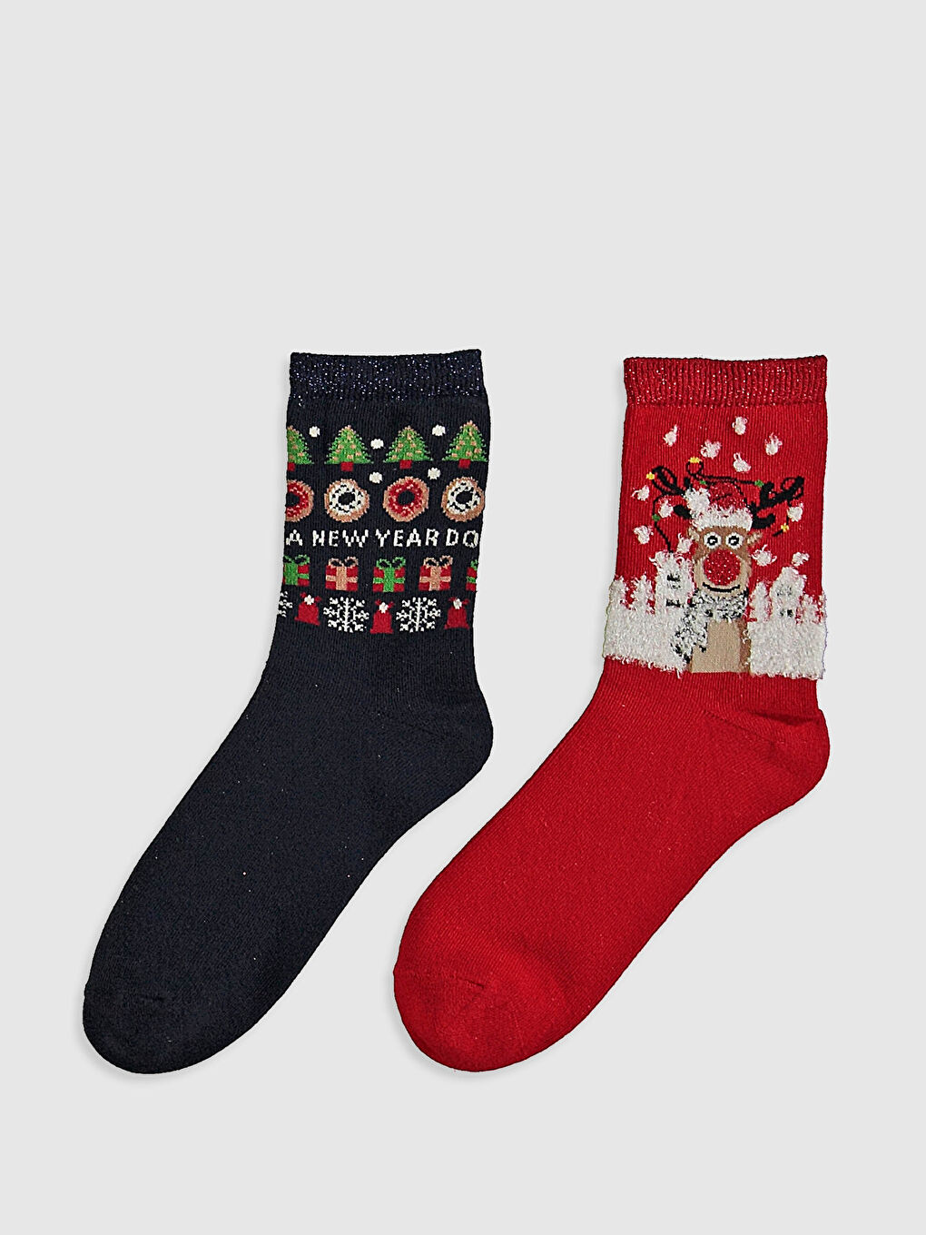 جوارب بطابع عيد الميلاد للسيدات-1