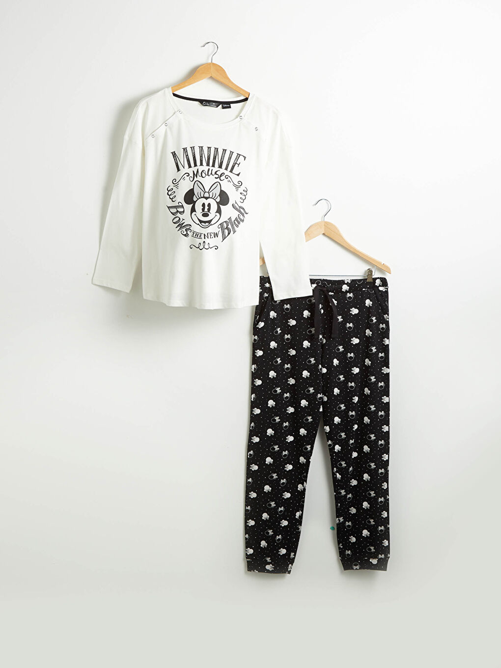 طقم بيجامة حمل مطبوع قطن ميني ماوس-5