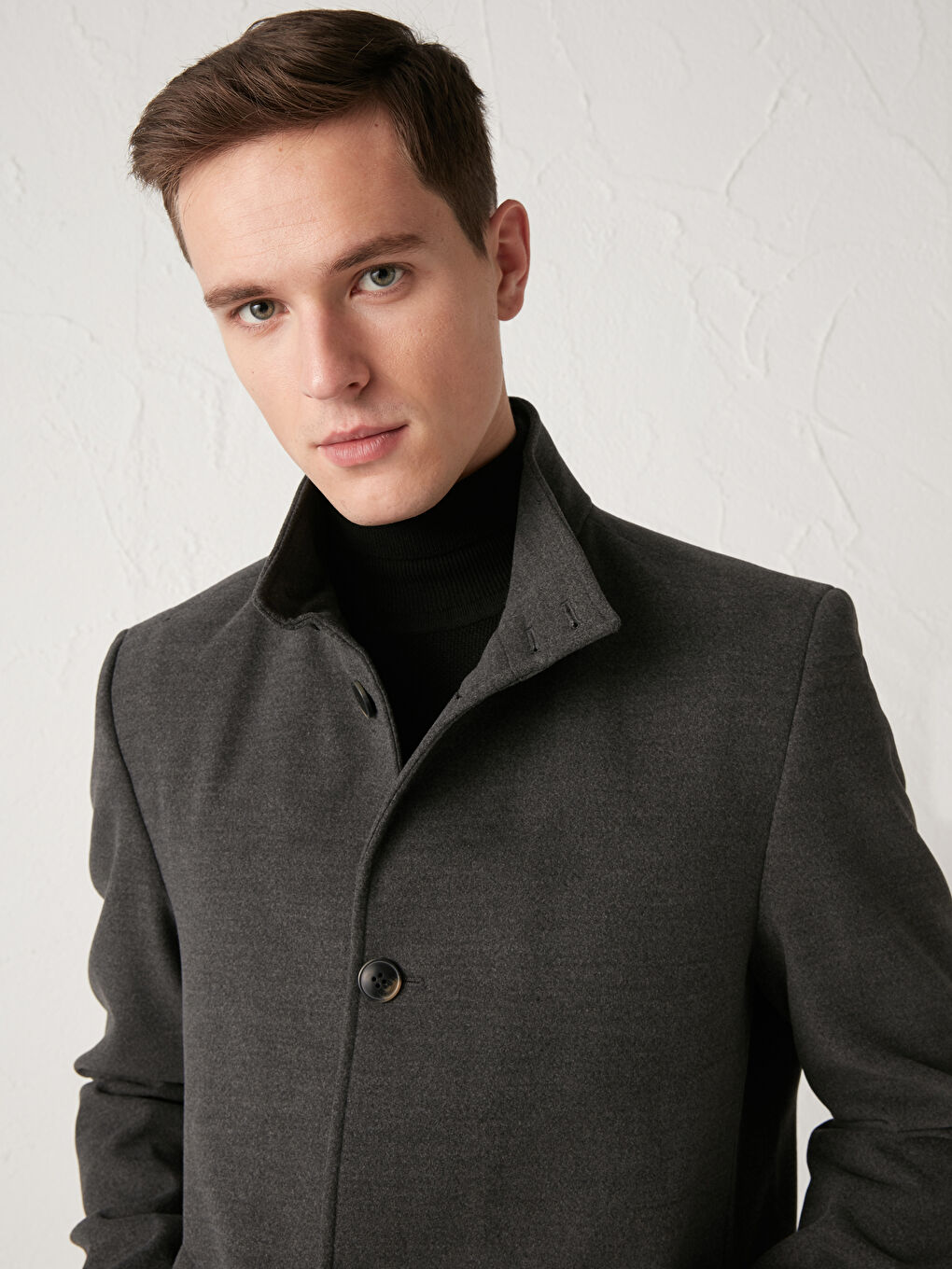 High Collar Men's Cachet Coat-1