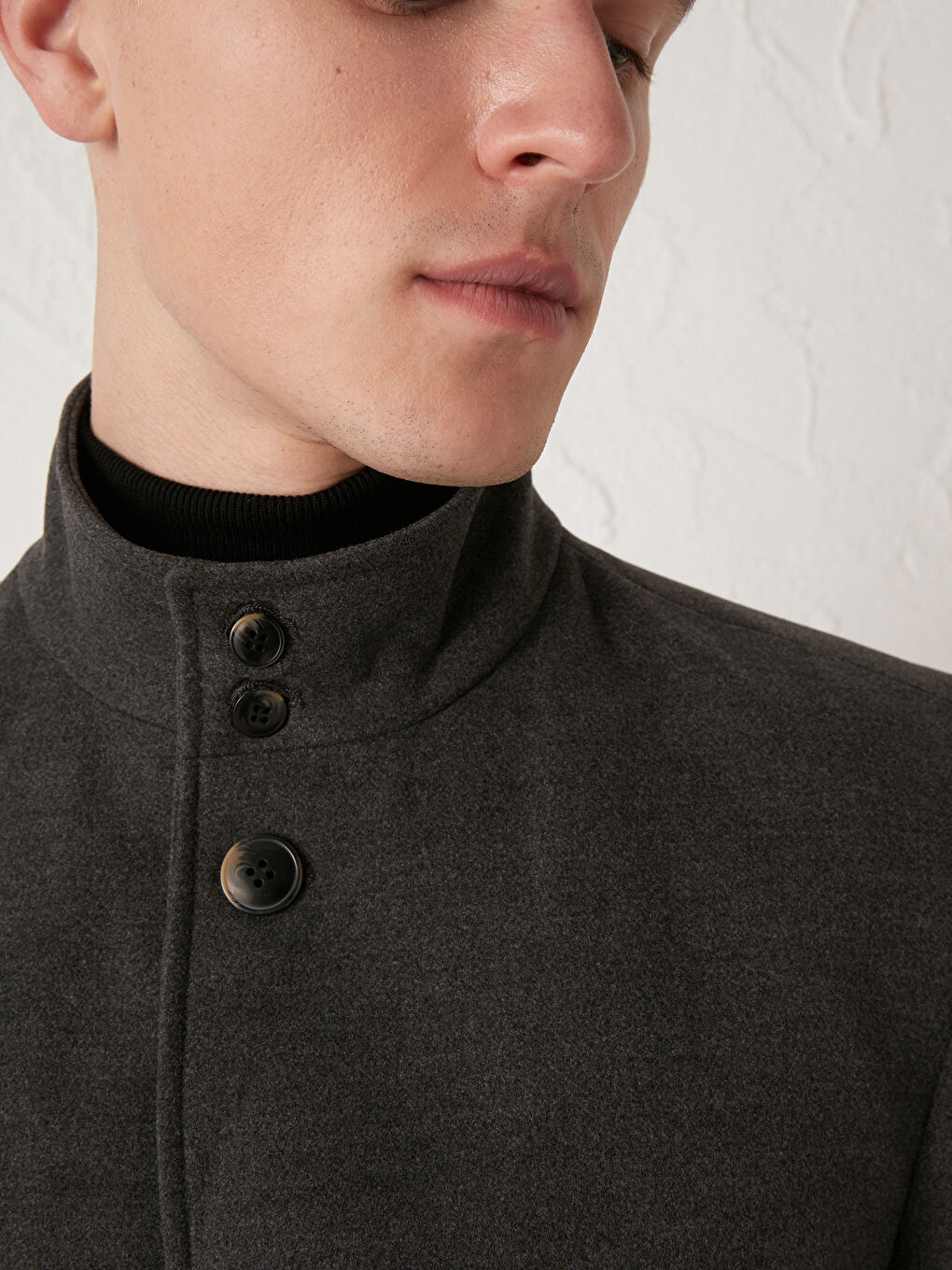 High Collar Men's Cachet Coat-2