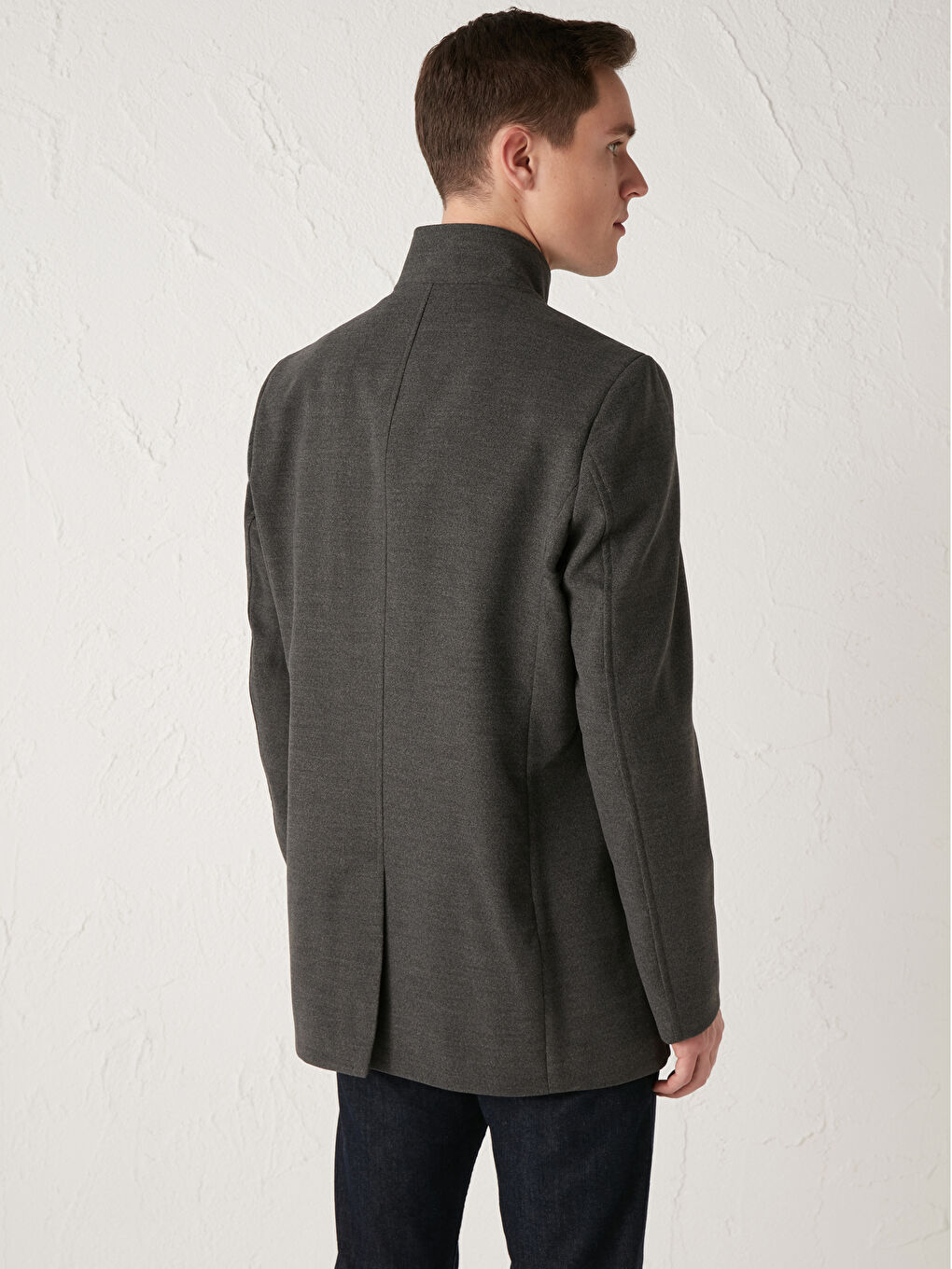 High Collar Men's Cachet Coat-5
