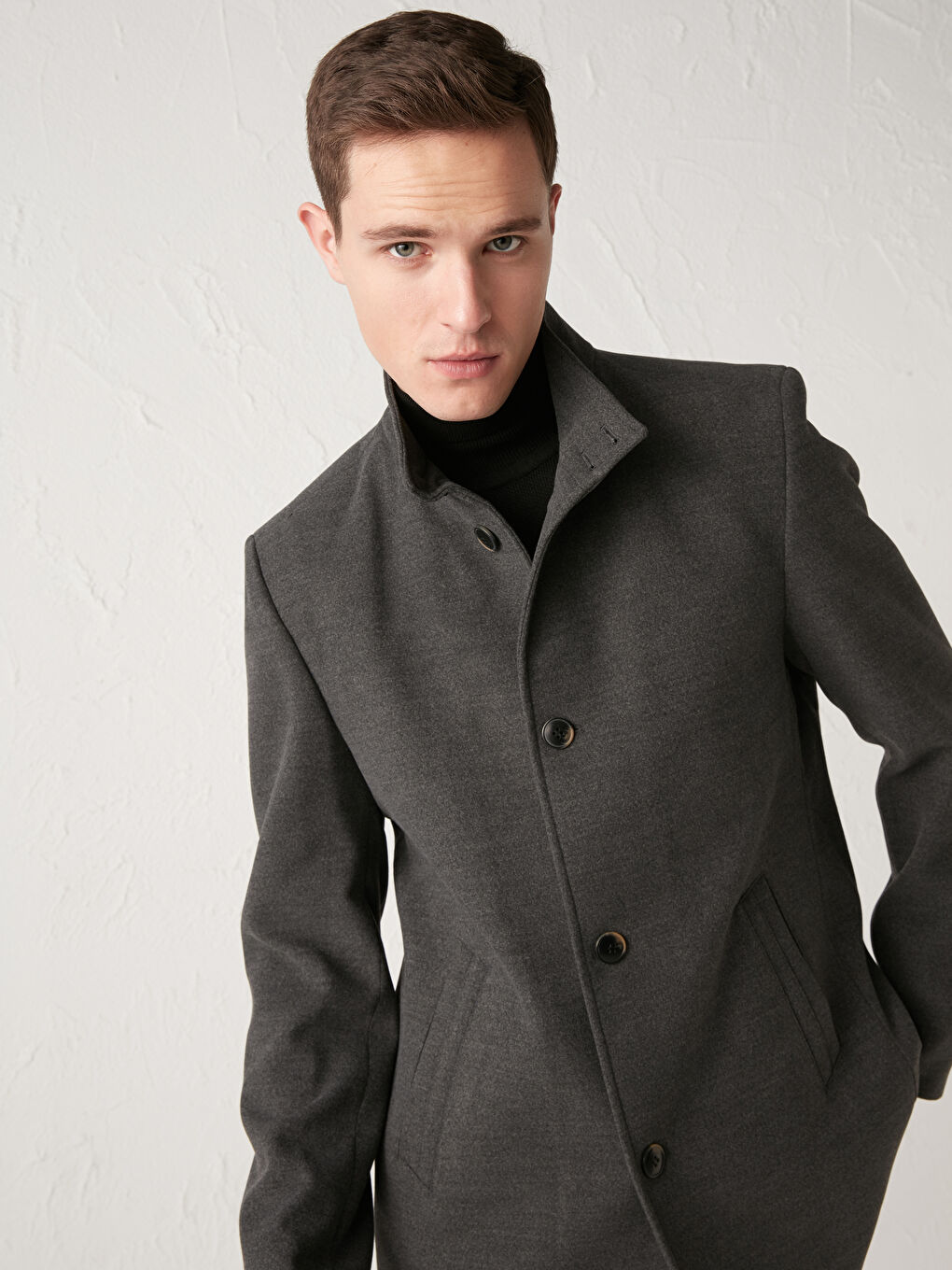 High Collar Men's Cachet Coat