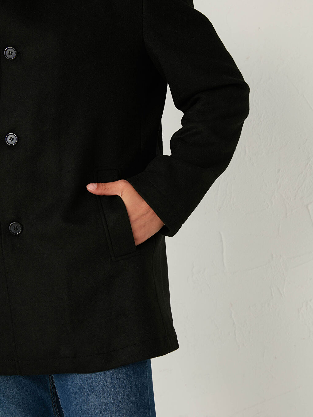 Manteau Épais Standard à Motif Uni-6