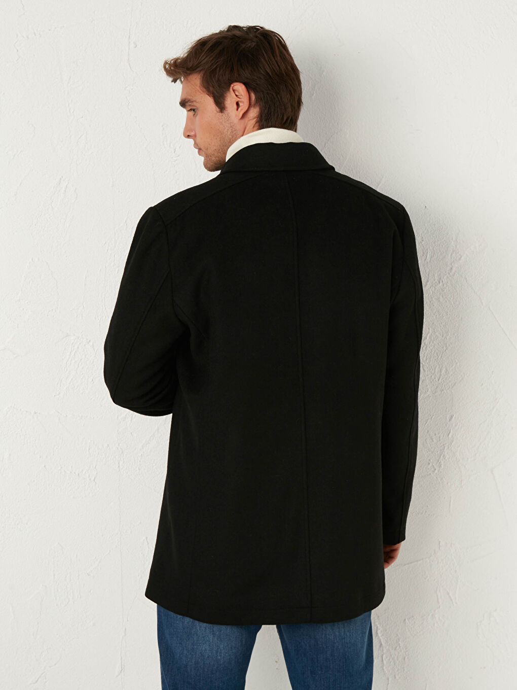 Manteau Épais Standard à Motif Uni-7